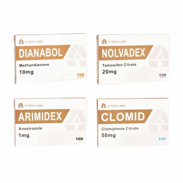 عبوة كبيرة (عن طريق الفم) من شركة A TECH LABS، ديانابول + علاج ما بعد الدورة (4 أسابيع)