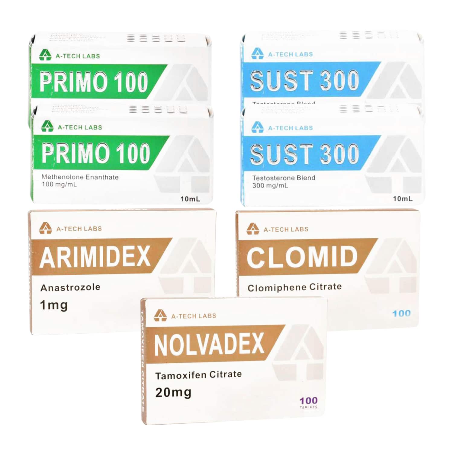 PACK MUSCLE SEC LEVEL II (حقن) A TECH LABS SUSTANON + PRIMOBOLAN + PCT (8 أسابيع)
