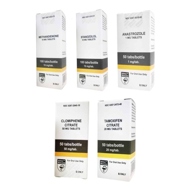 مجموعة هيلما لزيادة الكتلة العضلية: ستيرويدات فموية ديانابول + وينسترول (4 أسابيع)