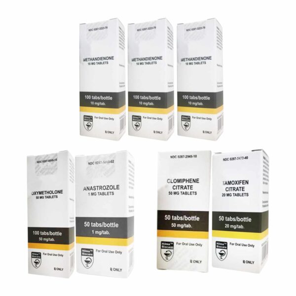 مجموعة زيادة الكتلة العضلية القصوى: ديانابول + أنادرول (منشطات فموية) (8 أسابيع) - هيلما