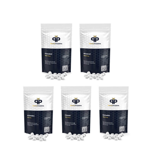 مجموعة زيادة الكتلة العضلية: ستيرويدات فموية ديانابول + وينسترول (4 أسابيع) برايم فارما