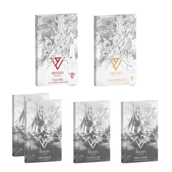 عبوة زيادة الكتلة الجافة، المستوى الأول، حقن إينانثات وينسترول، حماية ما بعد الدورة، 8 أسابيع، دريادا ميديكال