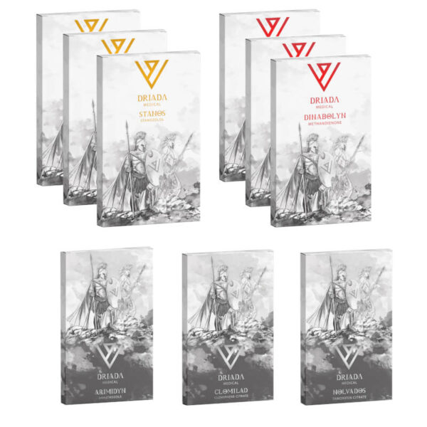 مجموعة دريادا الطبية لزيادة الكتلة العضلية الخالية من الدهون: ستيرويدات فموية ديانابول + وينسترول (8 أسابيع)