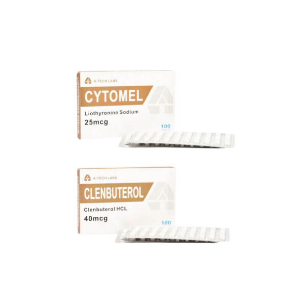 مجموعة إنقاص الوزن للنساء من مختبرات A TECH LABS، كلينبوتيرول + T3 (8 أسابيع)