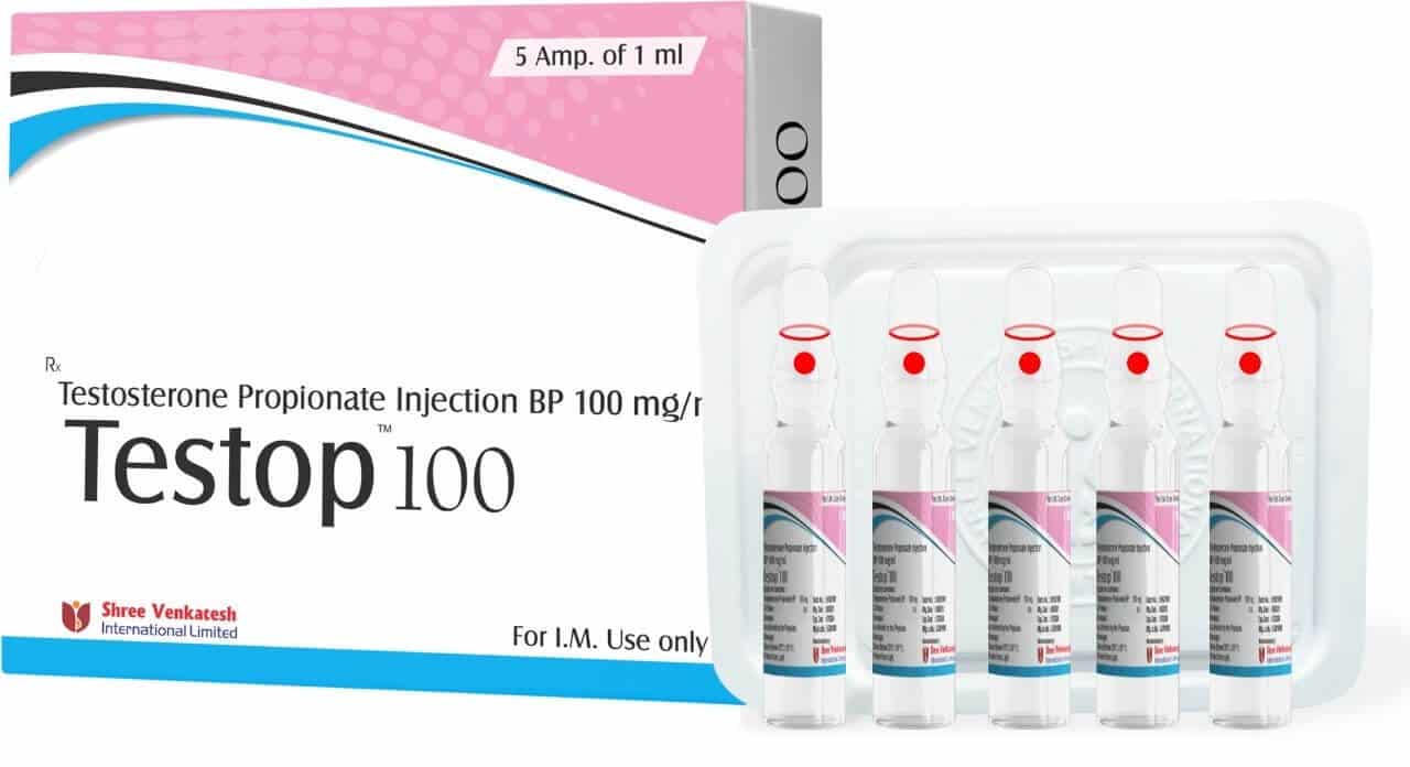 TESTOP - بروبيونات التستوستيرون 100 ملغ / مل (5 أمبير × 1 مل) - شري فينكاتيش